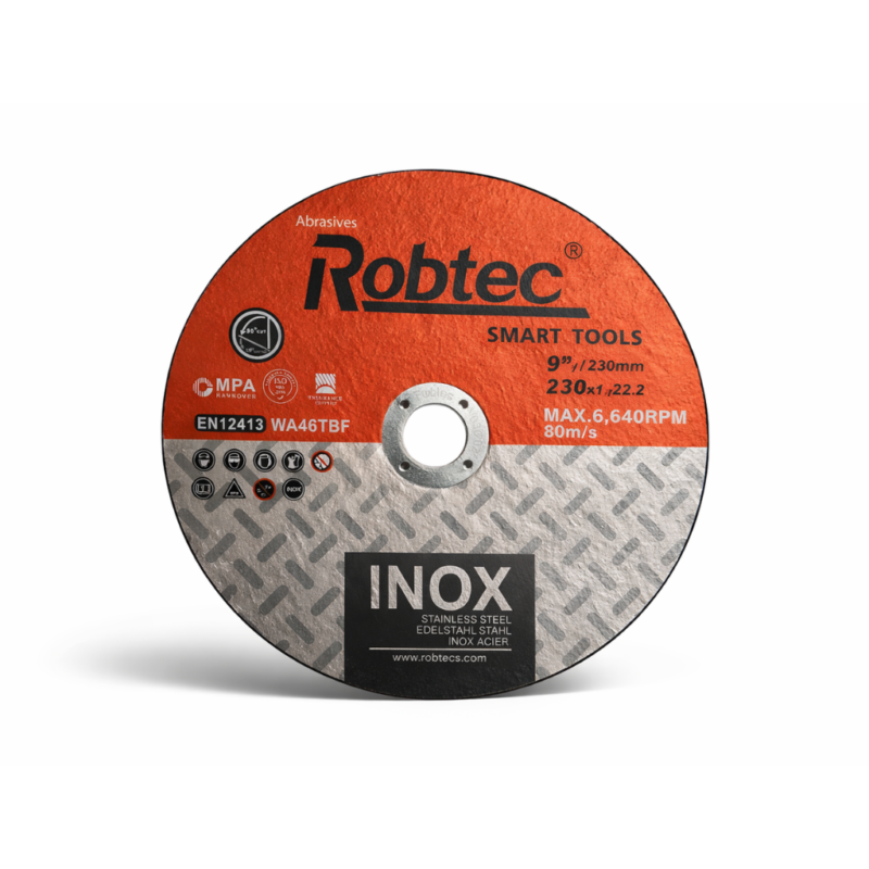 Disque de coupe INOX Robtec 230 mm – Coupe précise pour acier inoxydable